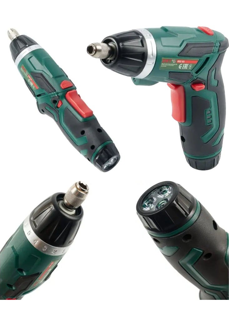 DWT 3.6V Electric Screwdriver Kit with USB Charging, 30 Replacement Bits, L-Shape/Line-Shape Convertible Design, Built-in Flashlight, Speed Control, Protective Bag – Non-Slip Grip - Image 1