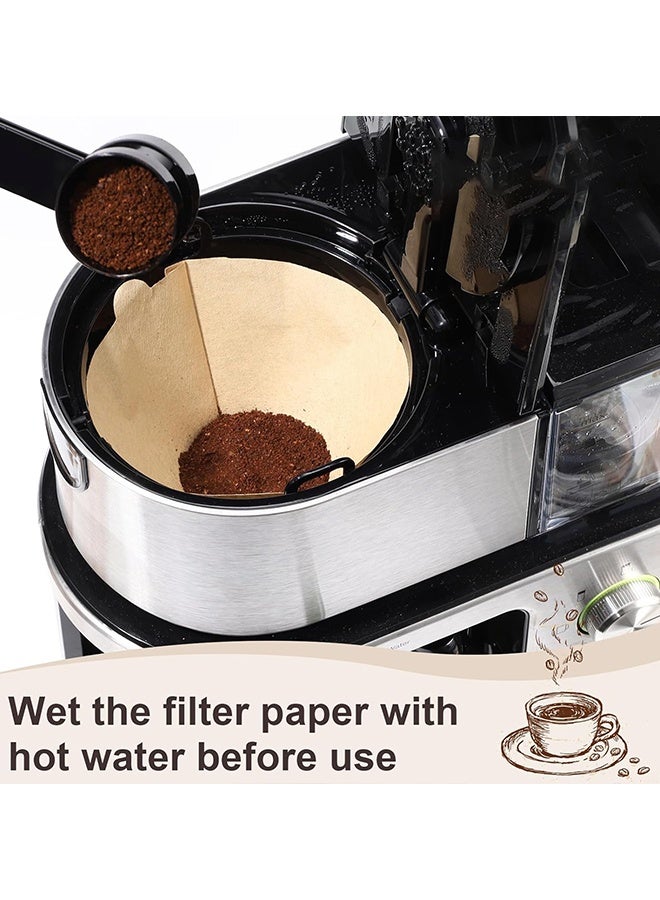 Wffo 100Pcs Coffee Filters - Unbleached Natural Coffee Filters 8-12 Cup, Disposable Coffee Filters, 4 Cone Paper Compatible with Coffee Maker, Pour Over and Drip Coffee Maker - Image 5