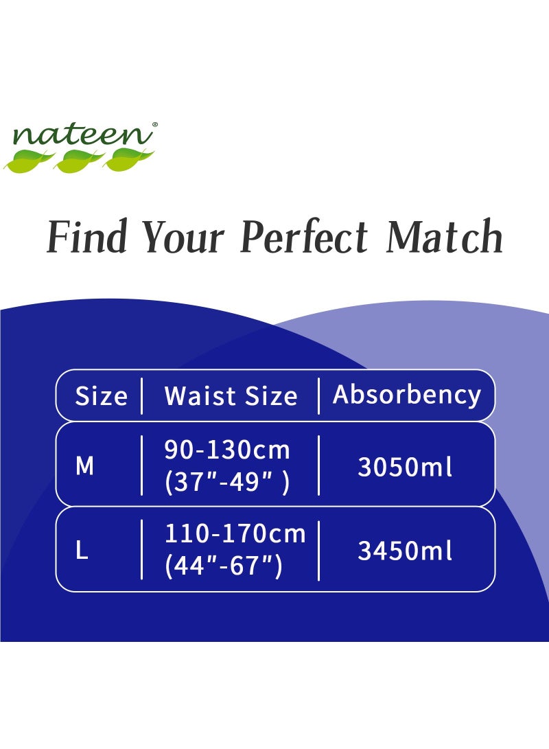 nateen Nateen Flexi Maxi Adult Diapers Pants,Incontinence Night Time Pull Up,Medium,Waist Size 60-110cm,40 Count Adult Pull Ups,Superior Comfort,Excellent Combination of Protection. (40 Count) - Image 5