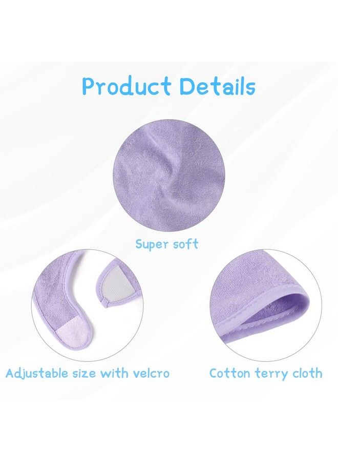 Vicloon Baby Bibs 8Pcs Terry Bib Set Baby Bibs For Boys Girls Terry Drool Cotton Bibs Waterproof Protection Adjustable Hook & Loop Closure Baby Bibs T For Feeding Drooling(Blue)  - Image 4