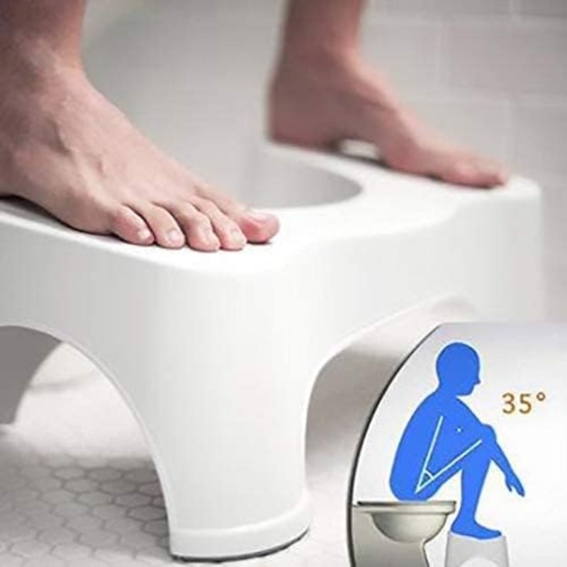 ABS نونسليب الحمام المرحاض مسند القدمين الأبيض - Image 2