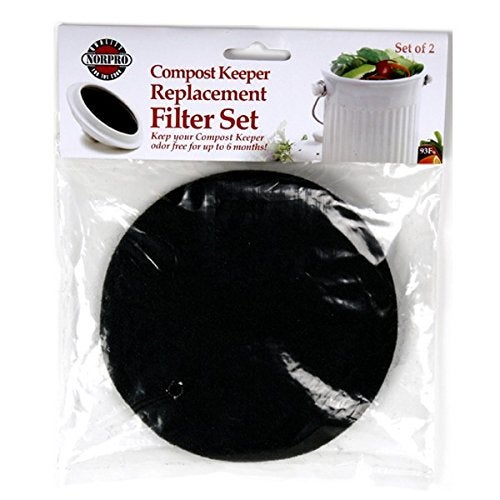 Norpro Replacement Filters for Ceramic Compost Keeper, 2 pieces ,Black - Image 2