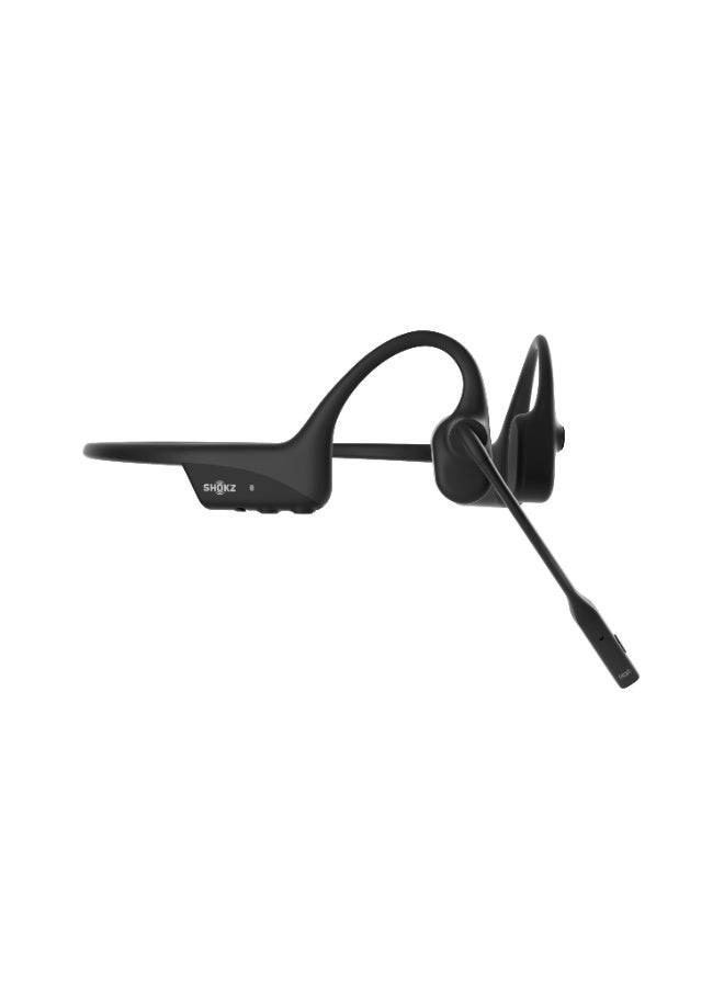 شوكز سماعة رأس بتقنية توصيل العظام OpenComm2 UC 2025 مع محول USB-C، سماعة بلوتوث مفتوحة الأذن مع ميكروفون لإلغاء الضوضاء، سماعة لاسلكية للعمل، المكالمات، الاجتماعات، القيادة، 16 ساعة من وقت التحدث - Image 3