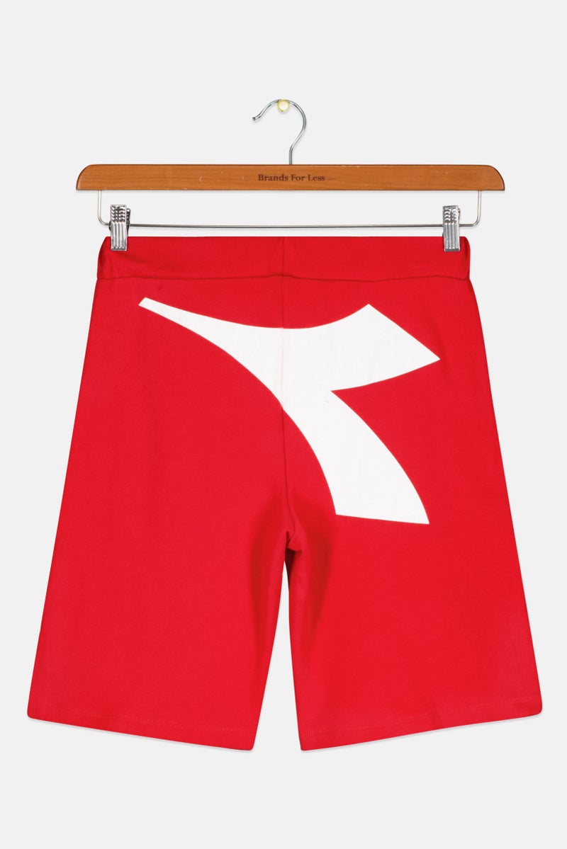 DIADORA Kids Boy Brand Logo Basic Shorts, Red - Image 2