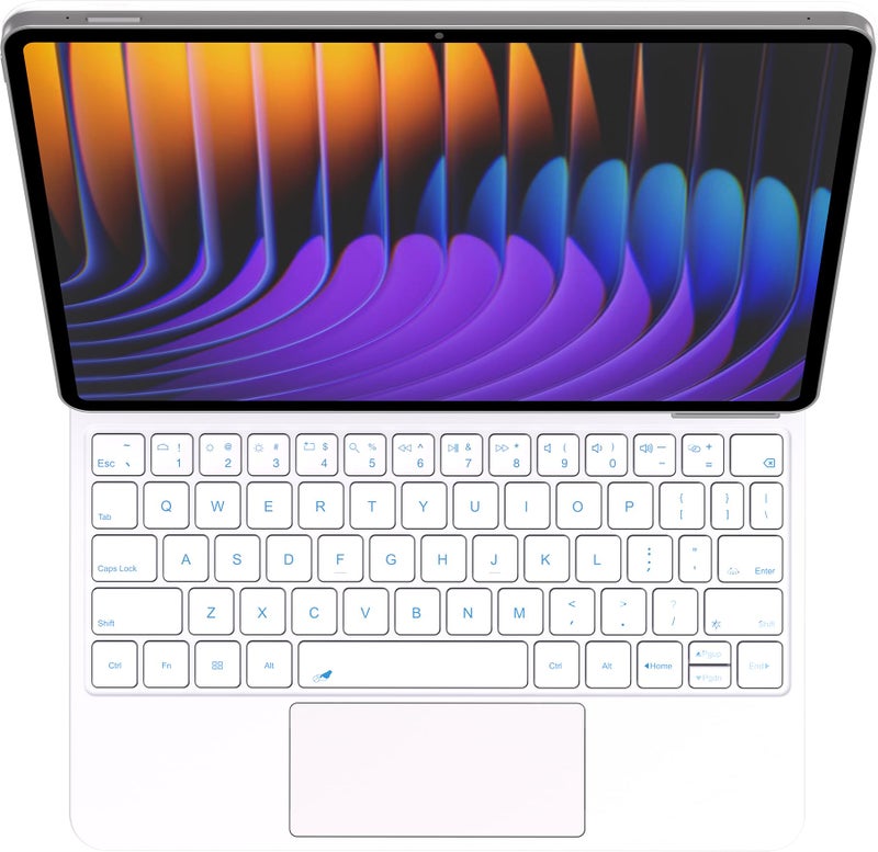 RTSY Magic Style Keyboard case for Xiaomi Mi Pad 8/7/7 Pro (11.2")-2026/2025/2024 with 7-Colors Backlit & Multi Touch Trackpad, Magnetic Floating Cantilever Stand, Bluetooth Keyboard Cover - Image 2