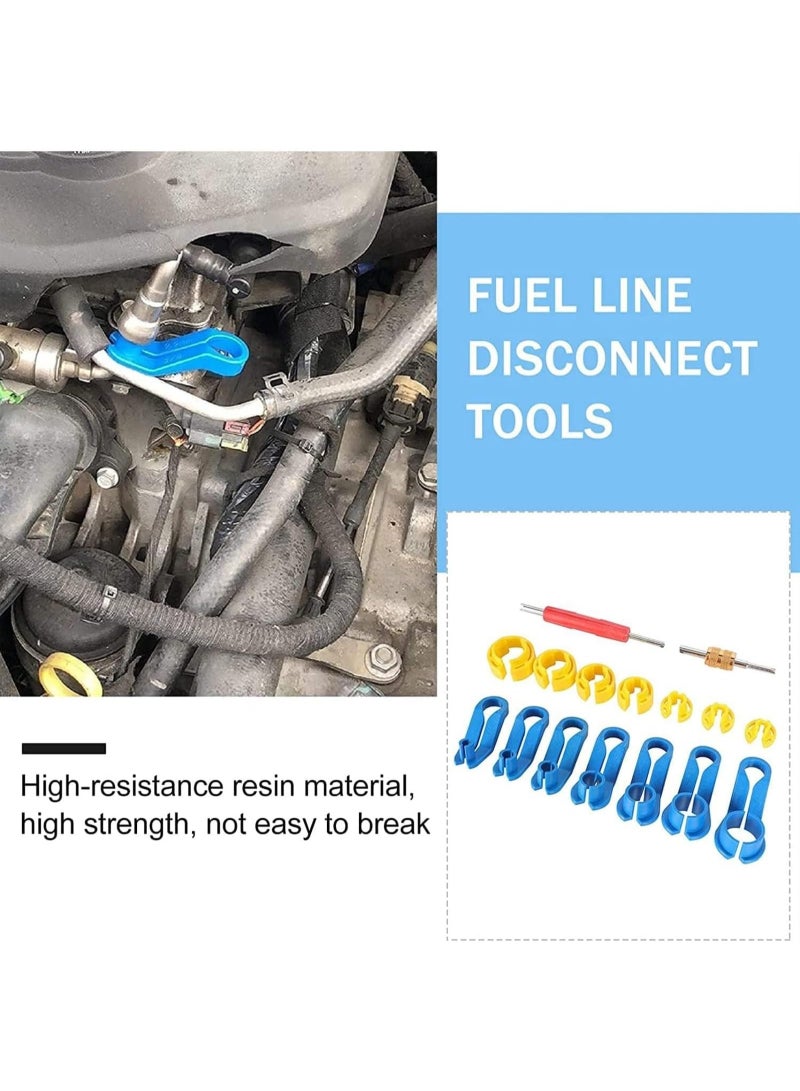 Beauenty Fuel Line Disconnect Removal Tool Set, 1/4 5/16 3/8 1/2 5/8 3/4 7/8 Inch Master Quick Disconnect Tool Kit for Automotive?AC Fuel Line and Transmission Oil Cooler Line - Image 5