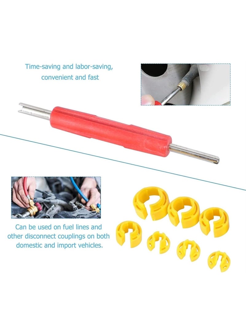 Beauenty Fuel Line Disconnect Removal Tool Set, 1/4 5/16 3/8 1/2 5/8 3/4 7/8 Inch Master Quick Disconnect Tool Kit for Automotive?AC Fuel Line and Transmission Oil Cooler Line - Image 3