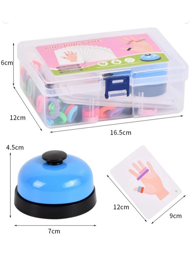 ShebSheb Montessori Finger Elastic Anxiety Ring Set,Fidget Rings for Kids Educational Finger Ring Toys Set Colorful Lightweight Plastic and Paper Sensory Game for Hand-Eye Coordination and Family Interaction - Image 2