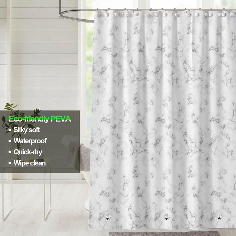 Myratts Plastic Shower Liner - Premium PEVA 4G Shower Curtain Liner with Rustproof Grommets and 3 Weighted Magnets, Waterproof Shower Curtains for Bathroom (Cloud Pattern, 72" x 72") - Image 2