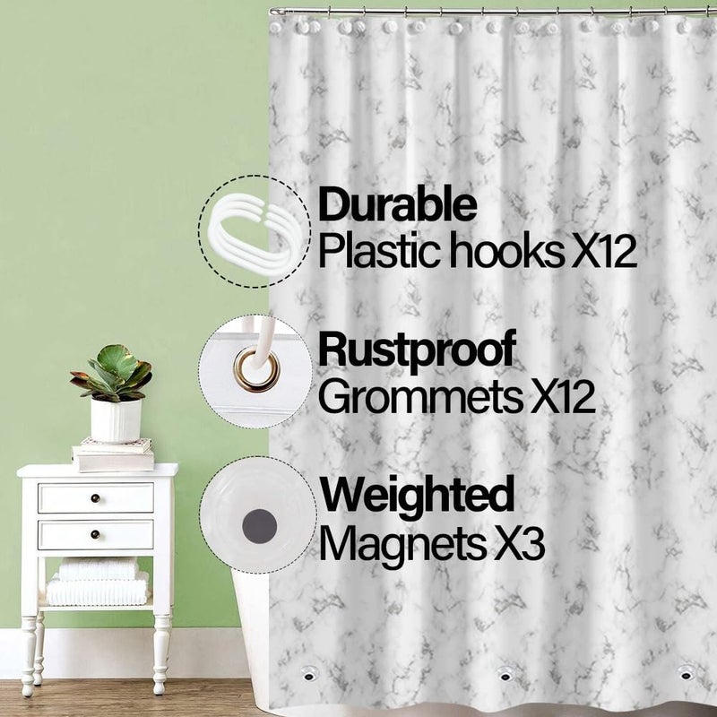 Myratts Plastic Shower Liner - Premium PEVA 4G Shower Curtain Liner with Rustproof Grommets and 3 Weighted Magnets, Waterproof Shower Curtains for Bathroom (Cloud Pattern, 72" x 72") - Image 5