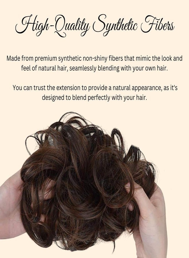 Ansh Messy Bun Hairpiece Synthetic Hair Scrunchies/Hair Extension with Elastic Rubber Band | Hair Accessories for Women/Girls - Brown, Pack of 1 - Image 5