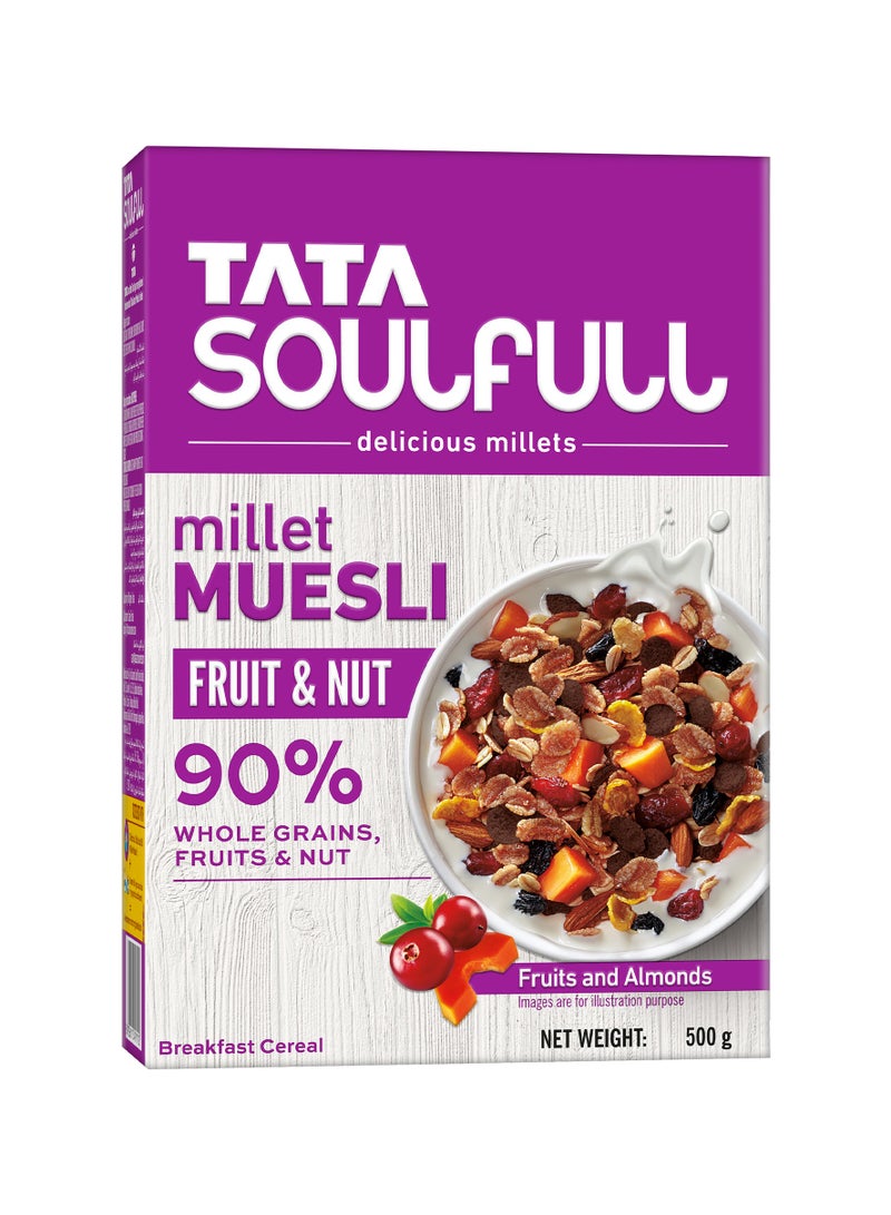 TATA SOULFULL موسلي الدخن بالفواكه والمكسرات والفواكه واللوز لوجبة الإفطار - Image 1