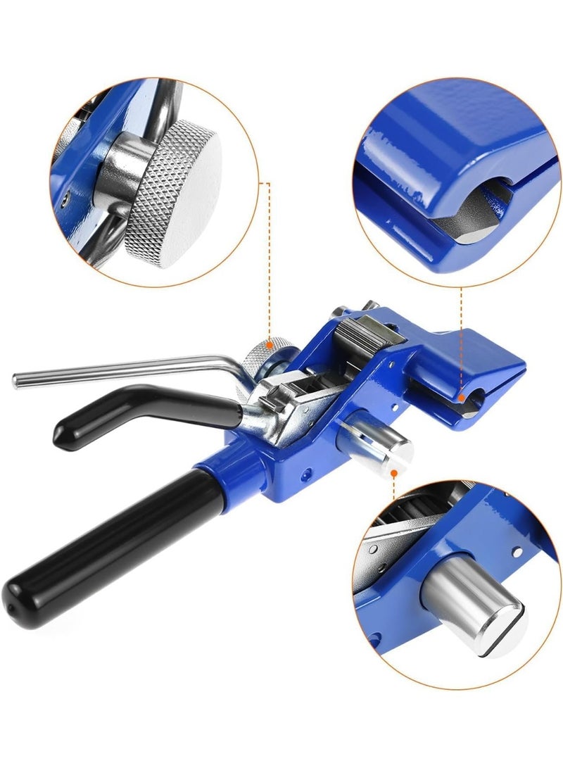 Rubik Steel Strapping Tensioner Tool for 8mm-25mm Width & 1mm or Less Thickness, Heavy Duty Tensioner & Cutting for Steel Banding Packaging (Red/Silver) - Image 4