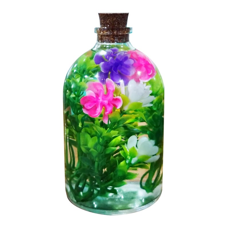 Gachwala Elegant Artificial Flower Arrangement in Clear Glass Vase Sophisticated Home Dcor Perfect for Kitchen Garden Table Desk or Interior Decoration LowMaintenance Timeless Beauty - Image 1