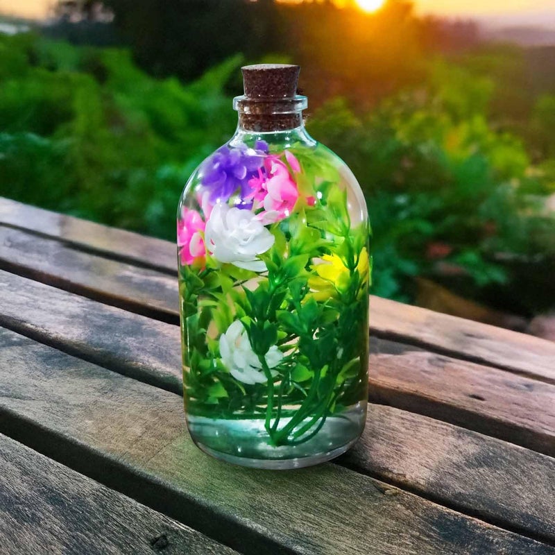 Gachwala Elegant Artificial Flower Arrangement in Clear Glass Vase Sophisticated Home Dcor Perfect for Kitchen Garden Table Desk or Interior Decoration LowMaintenance Timeless Beauty - Image 4