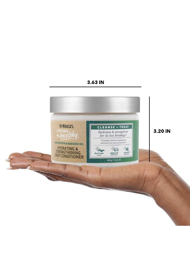 Dr. Miracle's Dr. Miracle's Strong & Healthy Hydrating & Strengthening Deep Conditioner. Contains Coconut Oil to provide intense moisture and repair damaged hair.  - Image 4