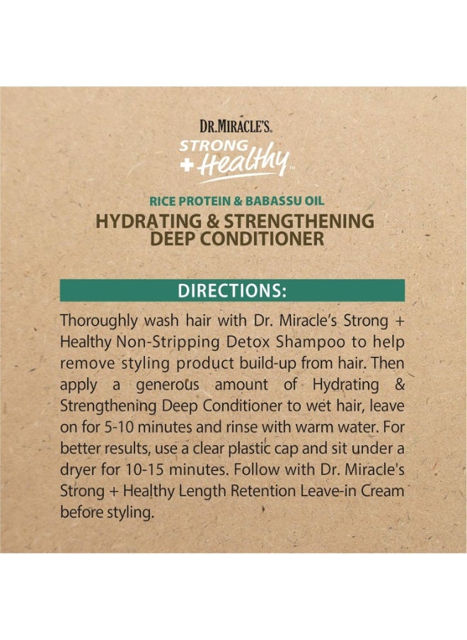 Dr. Miracle's Dr. Miracle's Strong & Healthy Hydrating & Strengthening Deep Conditioner. Contains Coconut Oil to provide intense moisture and repair damaged hair.  - Image 2