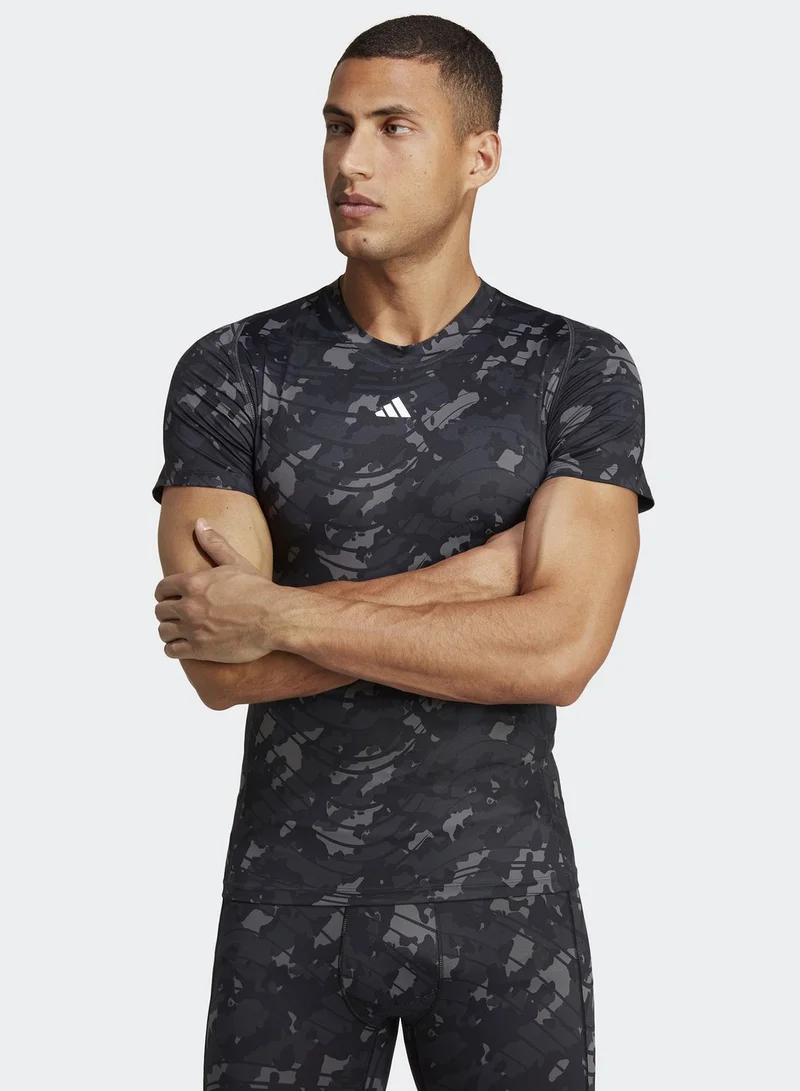 Adidas Techfit Aop T-Shirt