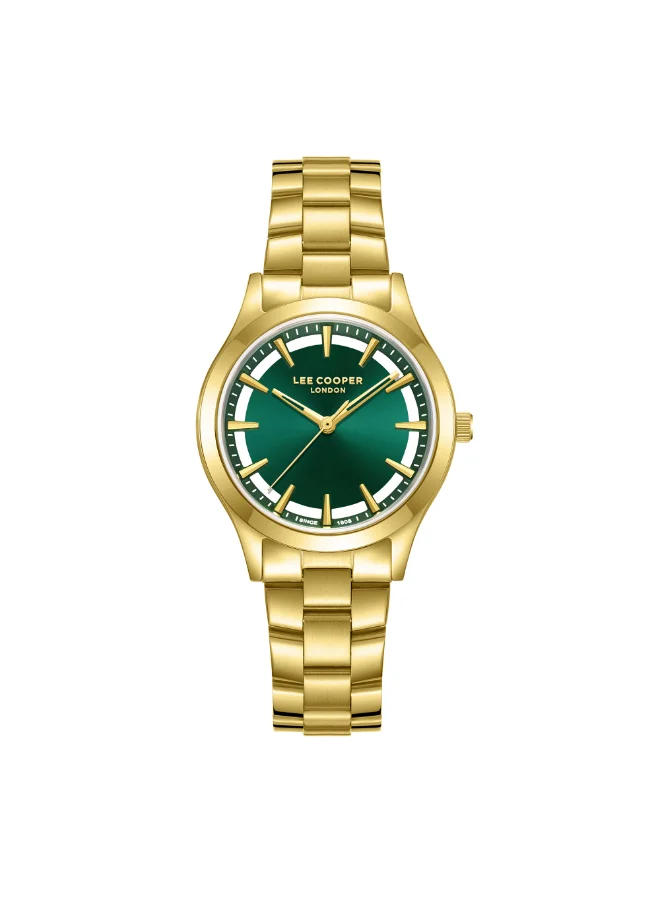 لي كوبر ساعة يد نسائية معدنية تناظرية  ملم