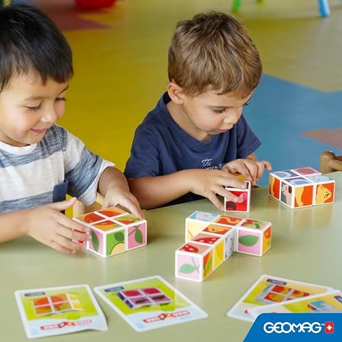 GEOMAG MagiCube Animal Friends 4Piece Magnetic Cubes Building Set Toddlers Kids Ages 15 STEMEndorsed Educational Toy SwissMade Creativity Early Learning Fun 6 Adorable Building Ideas - Image 5