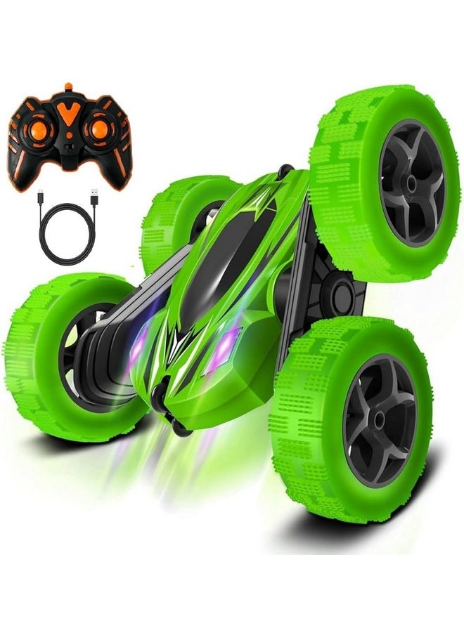 Sky Tech Sky Tech® Remote Control Car 2.4GHZ Rechargeable Mini RC Cars 360 Degree Flips Double Side Walking Rotating Storm Stunt Car 50 Mtrs Range 4WD RC Car with LED Headlights Remote Control Car (Multicolor)  - Image 1