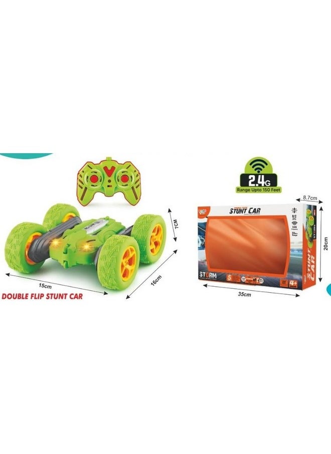 Sky Tech Sky Tech® Remote Control Car 2.4GHZ Rechargeable Mini RC Cars 360 Degree Flips Double Side Walking Rotating Storm Stunt Car 50 Mtrs Range 4WD RC Car with LED Headlights Remote Control Car (Multicolor)  - Image 4