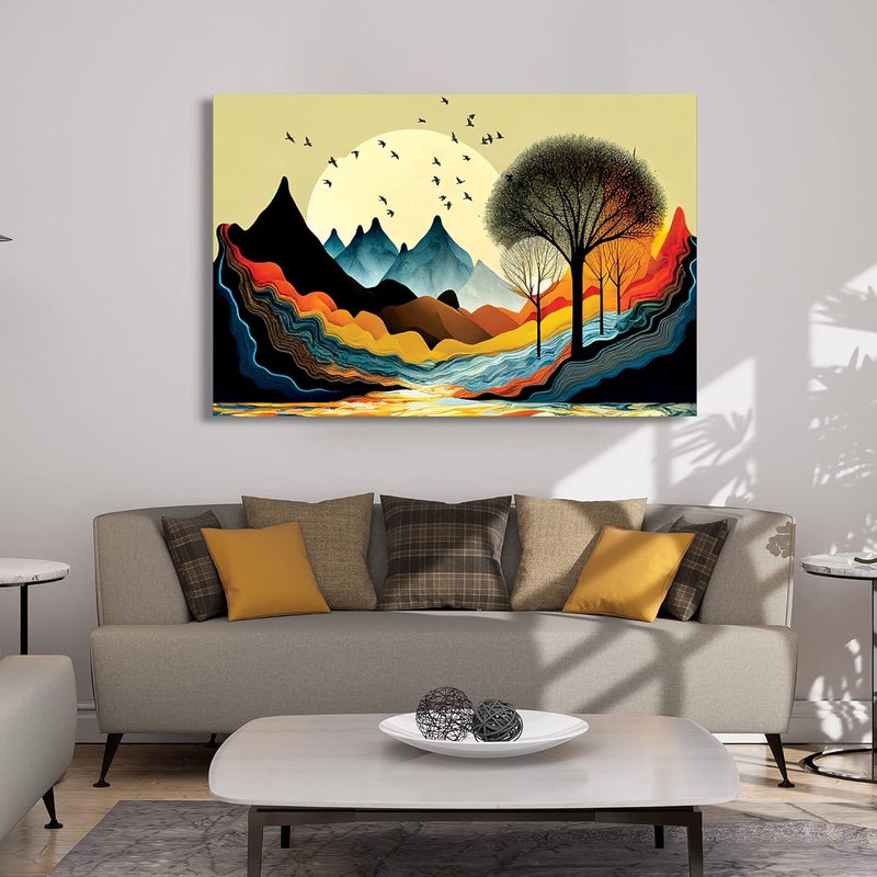 Kotart Canvas Painting Modern Art Wall Decor Framed Paintings for Bedroom Room Living Room Big Size Wall Painting with Frame Painting for Wall Decoration 24 x 36 inch Framed Art Deco 7 - Image 1