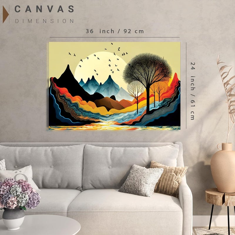Kotart Canvas Painting Modern Art Wall Decor Framed Paintings for Bedroom Room Living Room Big Size Wall Painting with Frame Painting for Wall Decoration 24 x 36 inch Framed Art Deco 7 - Image 2