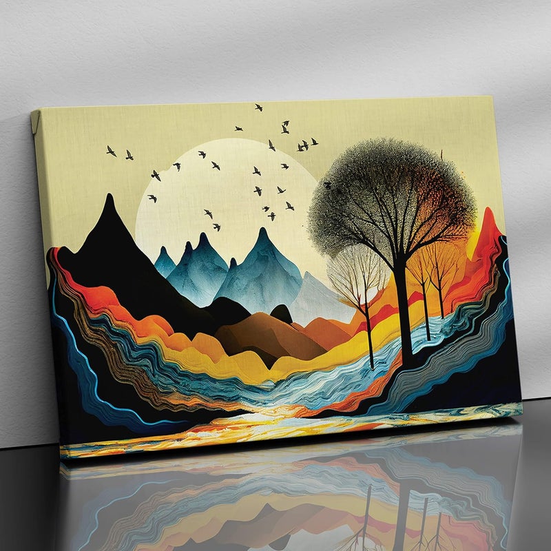 Kotart Canvas Painting Modern Art Wall Decor Framed Paintings for Bedroom Room Living Room Big Size Wall Painting with Frame Painting for Wall Decoration 24 x 36 inch Framed Art Deco 7 - Image 3