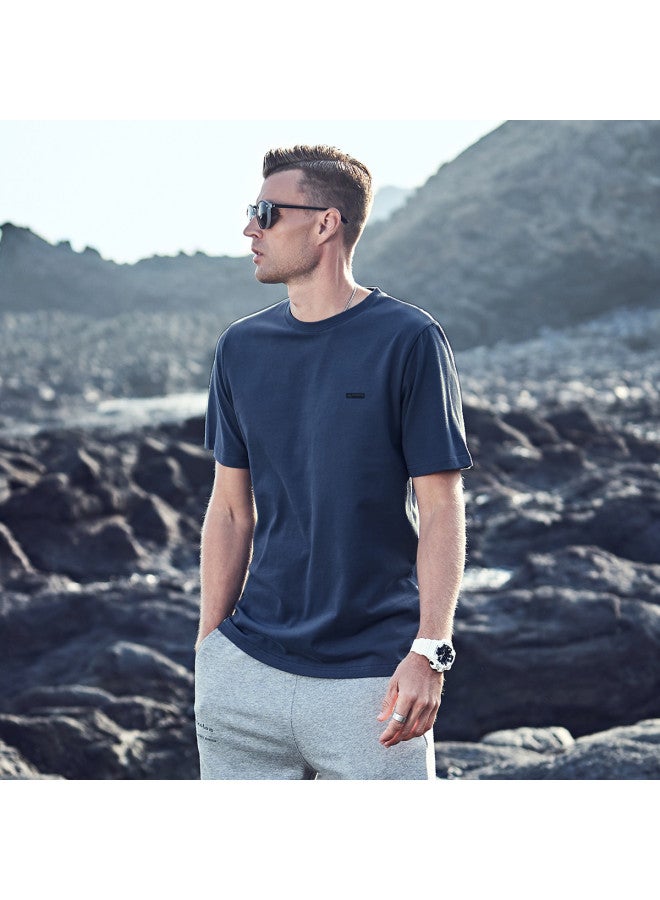 Cotton】men's Short Sleeve T-shirt 2025 Summer Printed Casual Tee - Image 4