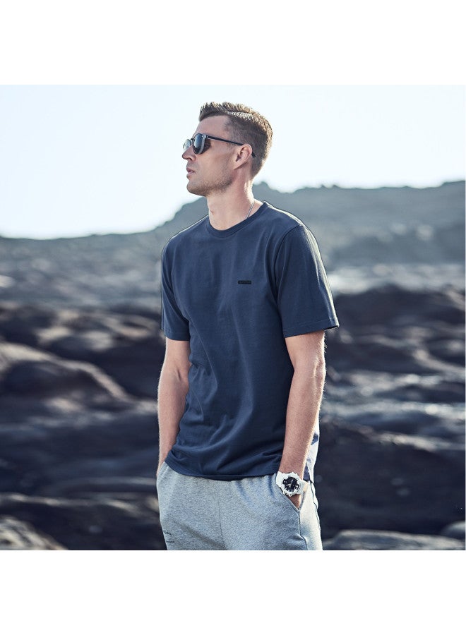 Cotton】men's Short Sleeve T-shirt 2025 Summer Printed Casual Tee - Image 2
