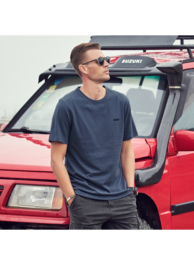 Cotton】men's Short Sleeve T-shirt 2025 Summer Printed Casual Tee - Image 3