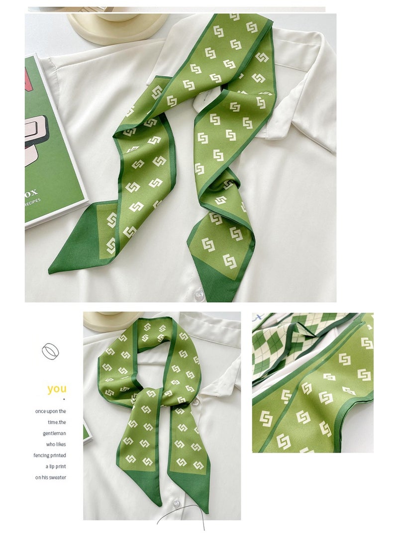 Beirui 5pcs Multifunctional Silk Scarf, Fashion Bag Tote Handle Ribbon , Women's Hair Scarf, Handbag Purse Scarf, Gift Box Decorative Strap, Suitable for Headbands Neckbands Hairbands Hairbands Hairbands Handles Ribbons Silk Bustier Scarves Bags Fashion Gifts  - Image 5