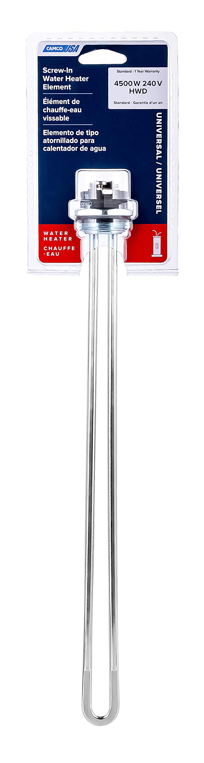 Camco 02342/02343 4500W 240V Screw-In Water Heater Element - High Watt Density - Image 5