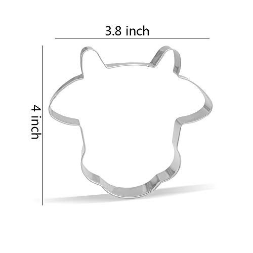 Keewah 4 inch Cow Face Cookie Cutter - Stainless Steel - Image 2