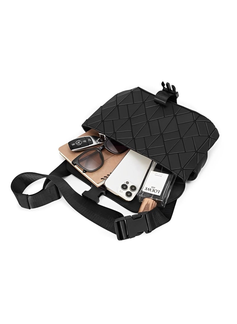 MIXDE High-Quality Diamond-shaped Small Crossbody Bag for Men and Women, Fashionable Street-style Shoulder Bag, Couple Backpack - Image 3