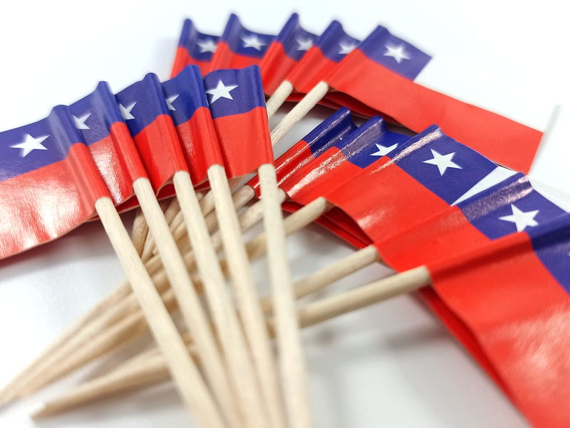 QQSD Chile Toothpick Flag Chilean Small Mini Cupcake Topper Flags,100 pcs - Image 5