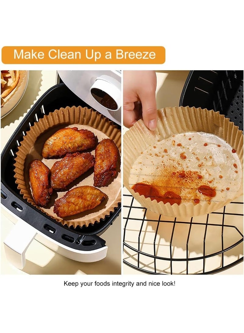Disposable Parchment Paper Liners for Air Fryer – 100PCS Non-Stick Oil Resistant Cooking Paper – Fits Most Air Fryers 20CM - Image 2