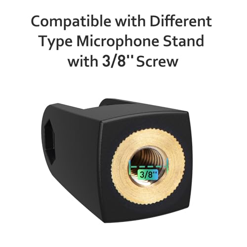 WIBOND Microphone Mount Adapter for HyperX QuadCast, HyperX QuadCast Mount Adapter HyperX QuadCast S Boom Arm Replacement Adapter Accessories with 3/8'' Screw Adapter - Image 3