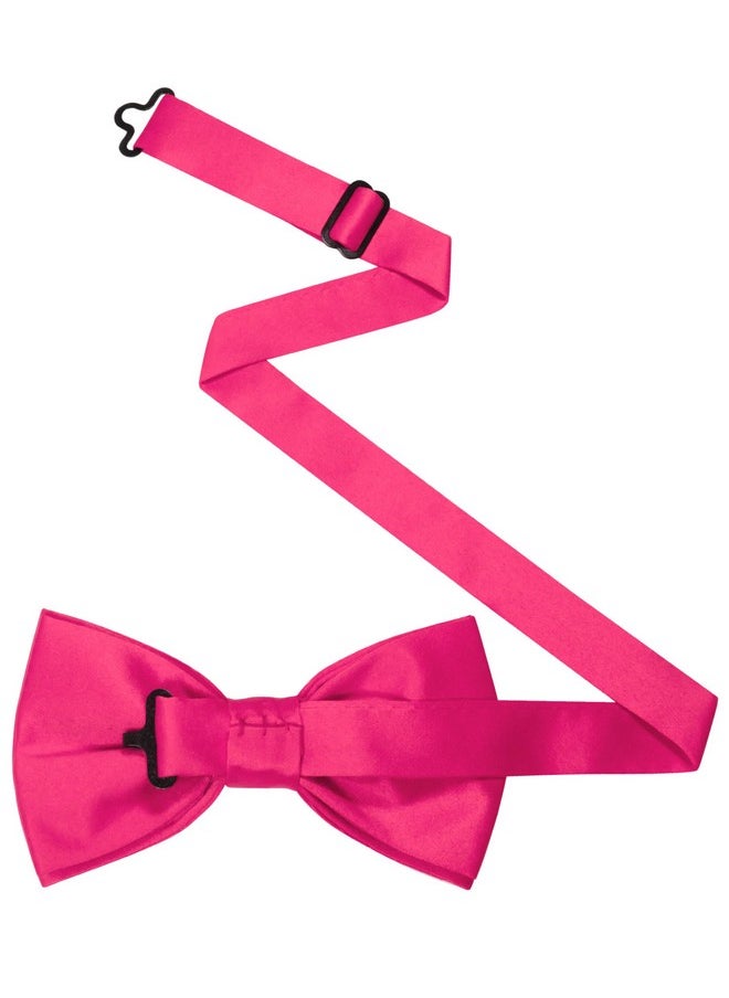 JEMYGINS - Hot Pink Pretied Bow Tie And Pocket Square Set For Men(22) - Image 1