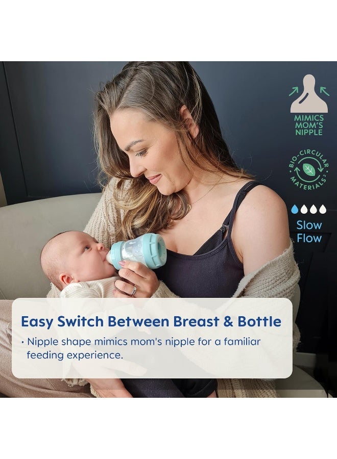 MAM MAM Newborn Essentials "Baby Essentials" Matte Gift Set (9-Piece), Easy Start Anti-Colic Baby Bottles, Baby Pacifiers, Girl - Image 4