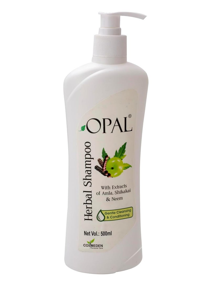 Herbal Hair Shampoo With Extract of Amla, Shikakai & Neem for Smoother Hair Moisturize Dry and Frizzy Hair, For Men & Women, 500 ml