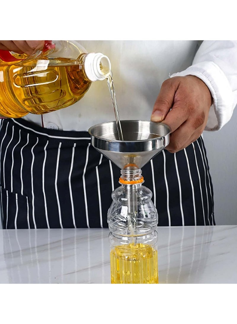 CMGTYYD Stainless Steel Funnels,Premium Funnel Stainless Steel,kitchen funnel set,Hip Flask Funnel,Small Metal Funnels,Kitchen Funnels for Essentail Oil,Spices,Flask(1.7Inch/ 2.2Inch/ 2.9Inch) - Image 5