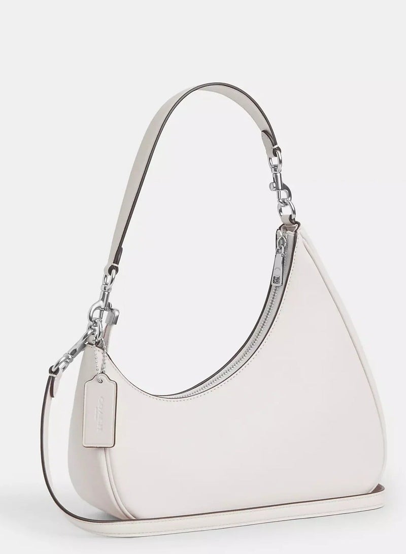 كوتش اوت ليت حقيبة كتف كوتش تيري تويستد، حقيبة كروس نسائية، حقيبة هوبو نسائية، حقيبة يد نسائية، حقيبة سفر نسائية، 26 سم - بيضاء - Image 4