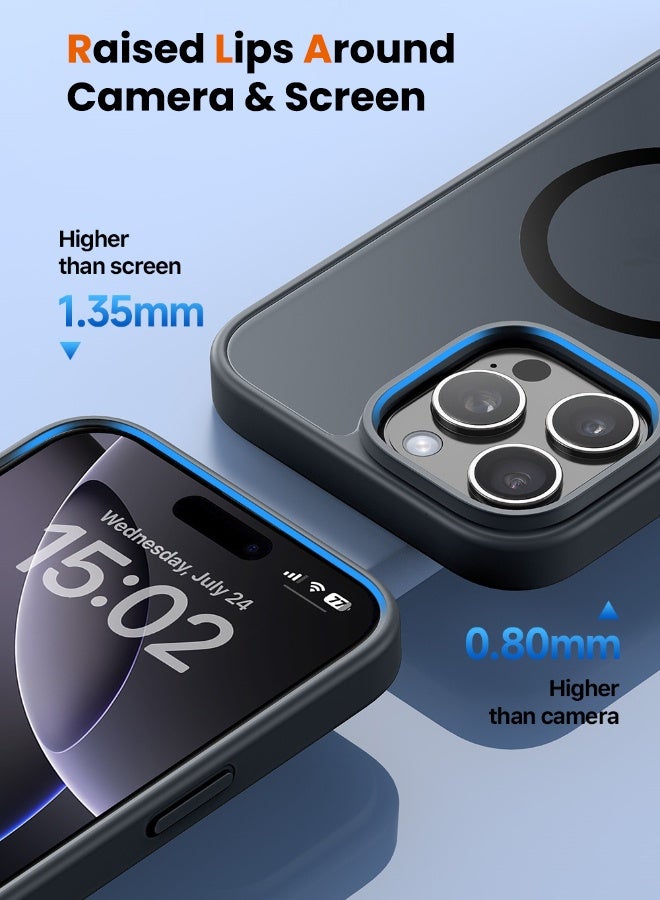 DUX DUCIS iPhone 16 Pro Max Case, Strong Magnetic [Compatible with Magsafe] Case, Four Corners Anti Drop, Anti Fingerprint, Never Yellow, Matte Back, Slim Skin Friendly Magnet Case for iPhone 16 Pro Max, Black - Image 5