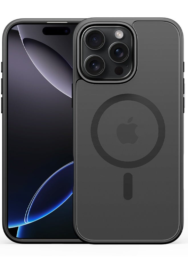 DUX DUCIS iPhone 16 Pro Max Case, Strong Magnetic [Compatible with Magsafe] Case, Four Corners Anti Drop, Anti Fingerprint, Never Yellow, Matte Back, Slim Skin Friendly Magnet Case for iPhone 16 Pro Max, Black - Image 1