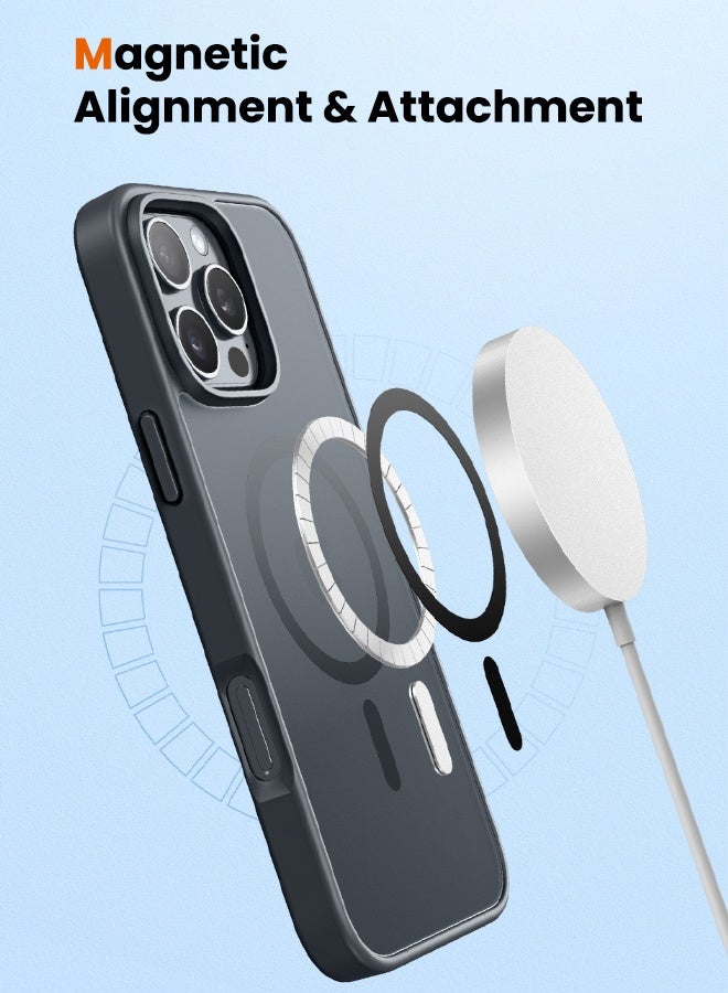 DUX DUCIS iPhone 16 Pro Max Case, Strong Magnetic [Compatible with Magsafe] Case, Four Corners Anti Drop, Anti Fingerprint, Never Yellow, Matte Back, Slim Skin Friendly Magnet Case for iPhone 16 Pro Max, Black - Image 2