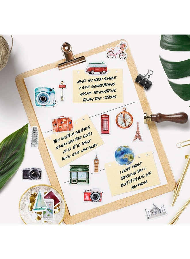 OIIKI 225 Pcs Travelling Scrapbook Stickers Mini Size Adventure Decals Diy Decoration Stickers For Scrapbook Vacation Albums Travel Stub Diary Journal Travel Case Calendars (5 Pack X 45 Pcs) - Image 4