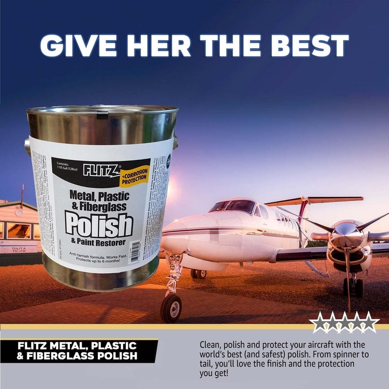 Flitz CA 03588 Metal, Plastic & Fiberglass Polish Paste - 1 Gallon Can - Image 3