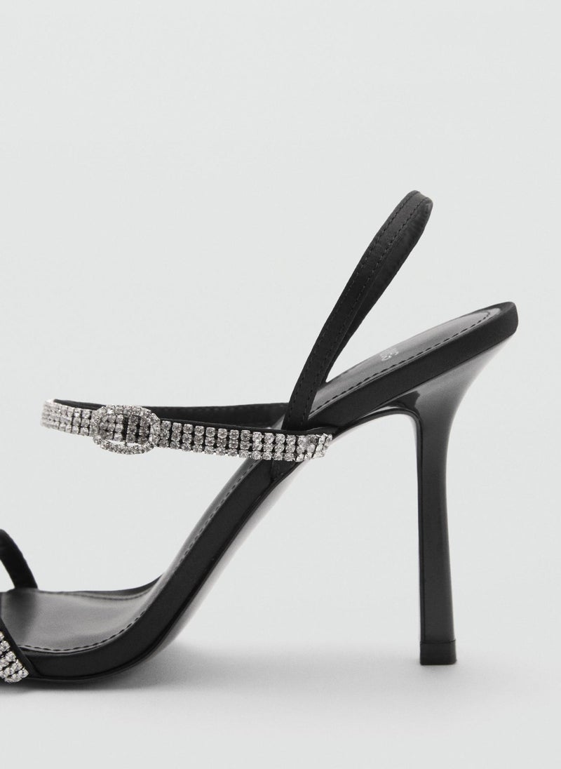 MANGO Strass Strap Heeled Sandal  - Image 2